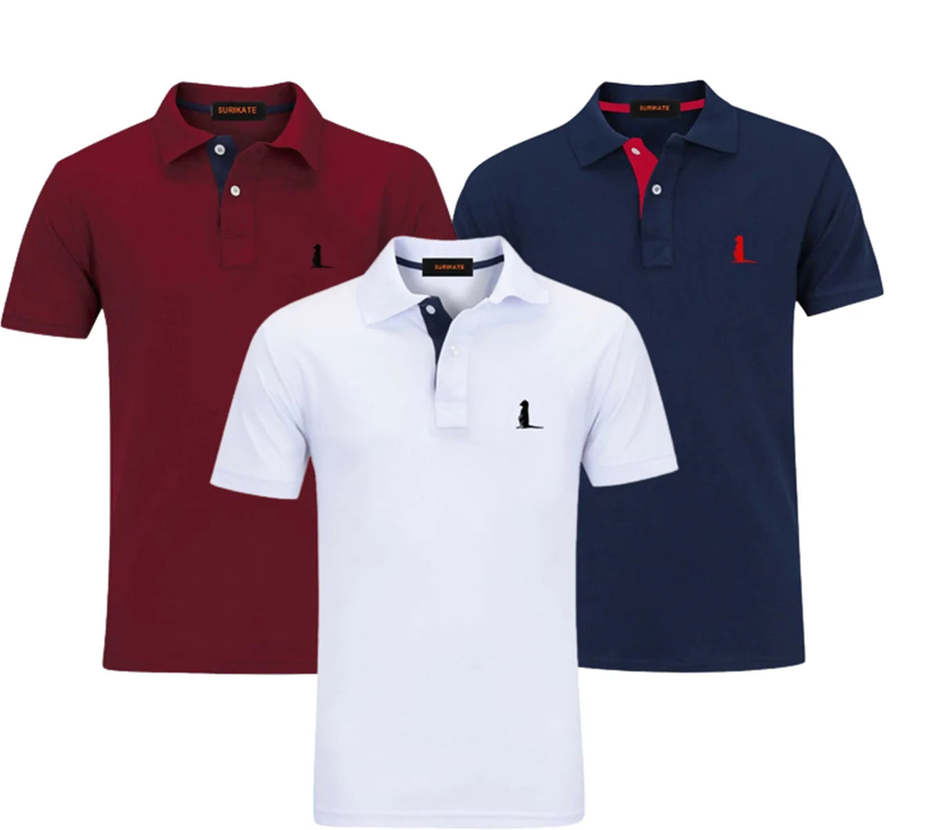 Kit 3 shirts polo collar T-shirt luxury